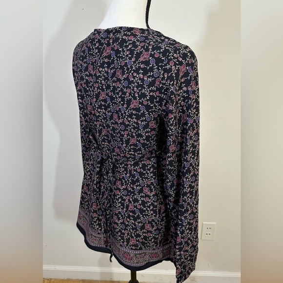 Motherhood sz lg black background and a mini floral print Faux wrap front - Picture 6 of 14